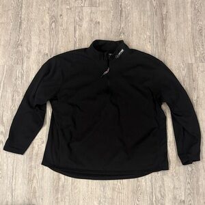 Men's Black Zip-Front Sweater - Classic Pullover Style